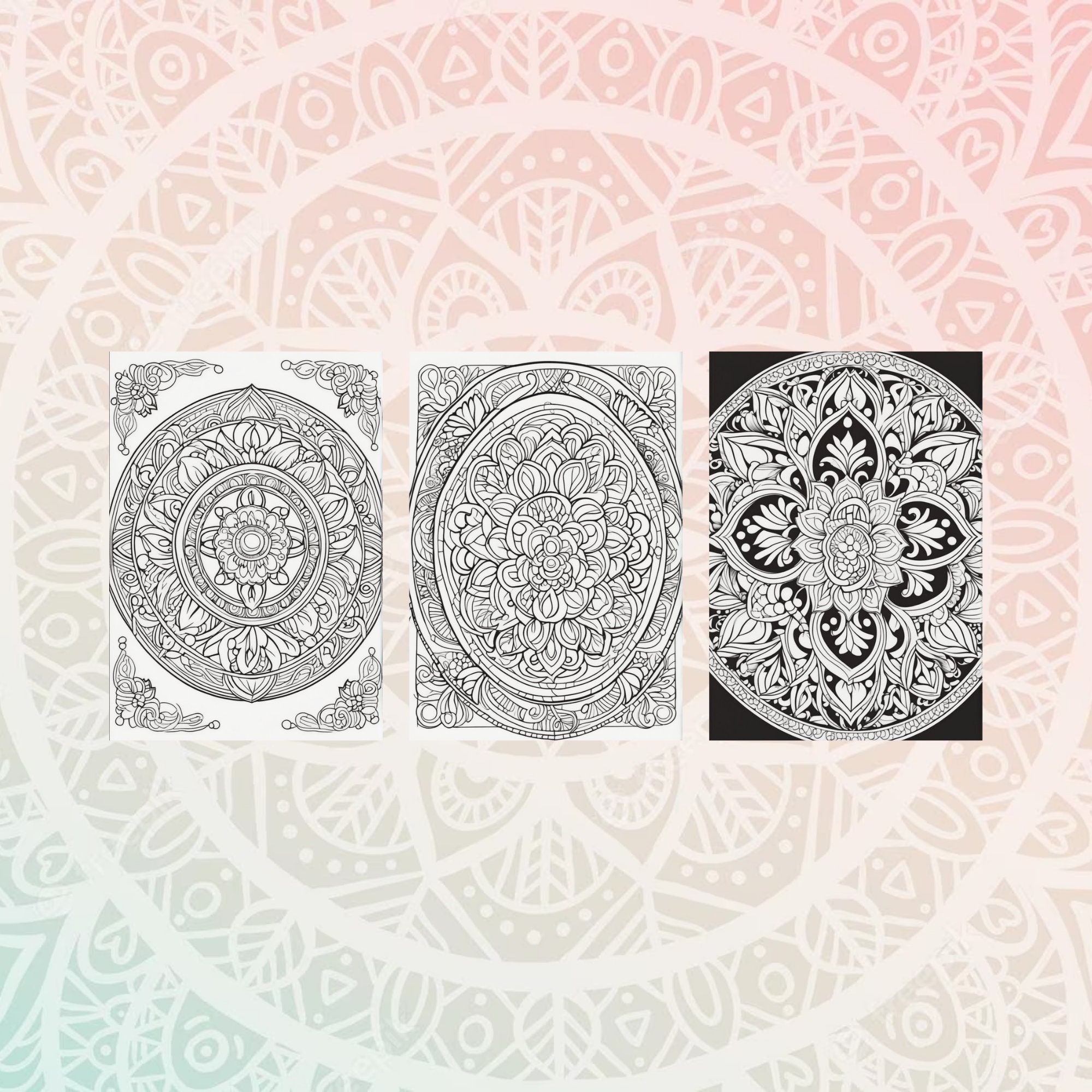 70 Mandala Coloring Pages Relax Coloring Book for Kids and - Etsy