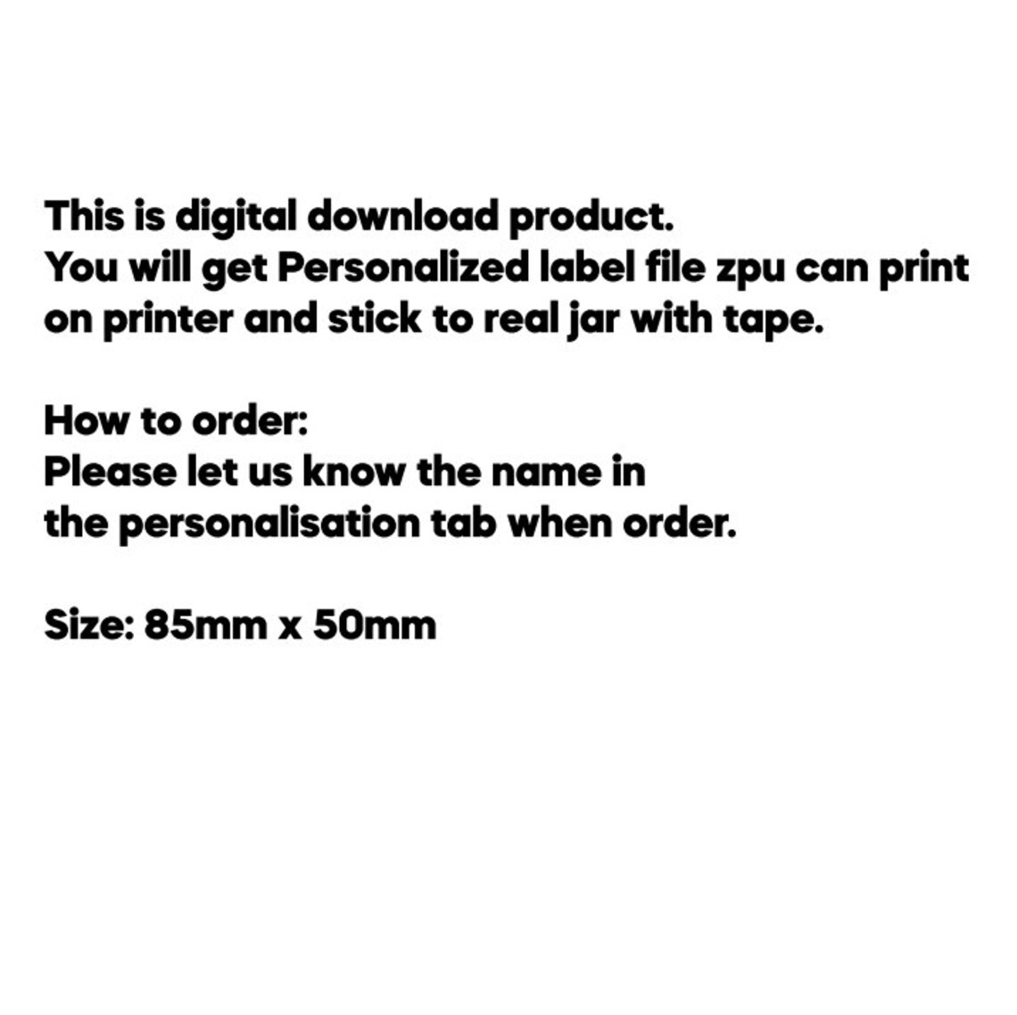 Personalized Printed Label for NUTELLA Cans Digital File / Nutella