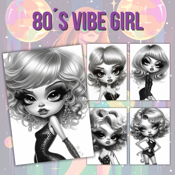 80s Cartoon Coloring Book