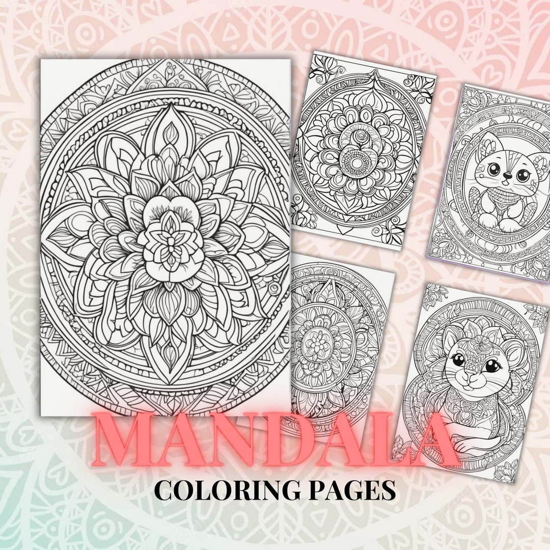 70 Mandala Coloring Pages Relax Coloring Book for Kids and - Etsy