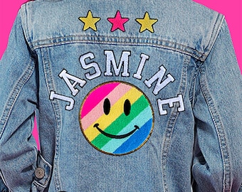 【AAKE】PATCH CUSTOM DENIM Supersize Patch Custom Denim Jacket With Chenille and