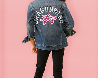 Custom Kids' Team / School / Festival Denim Jacket with Chenille Patches