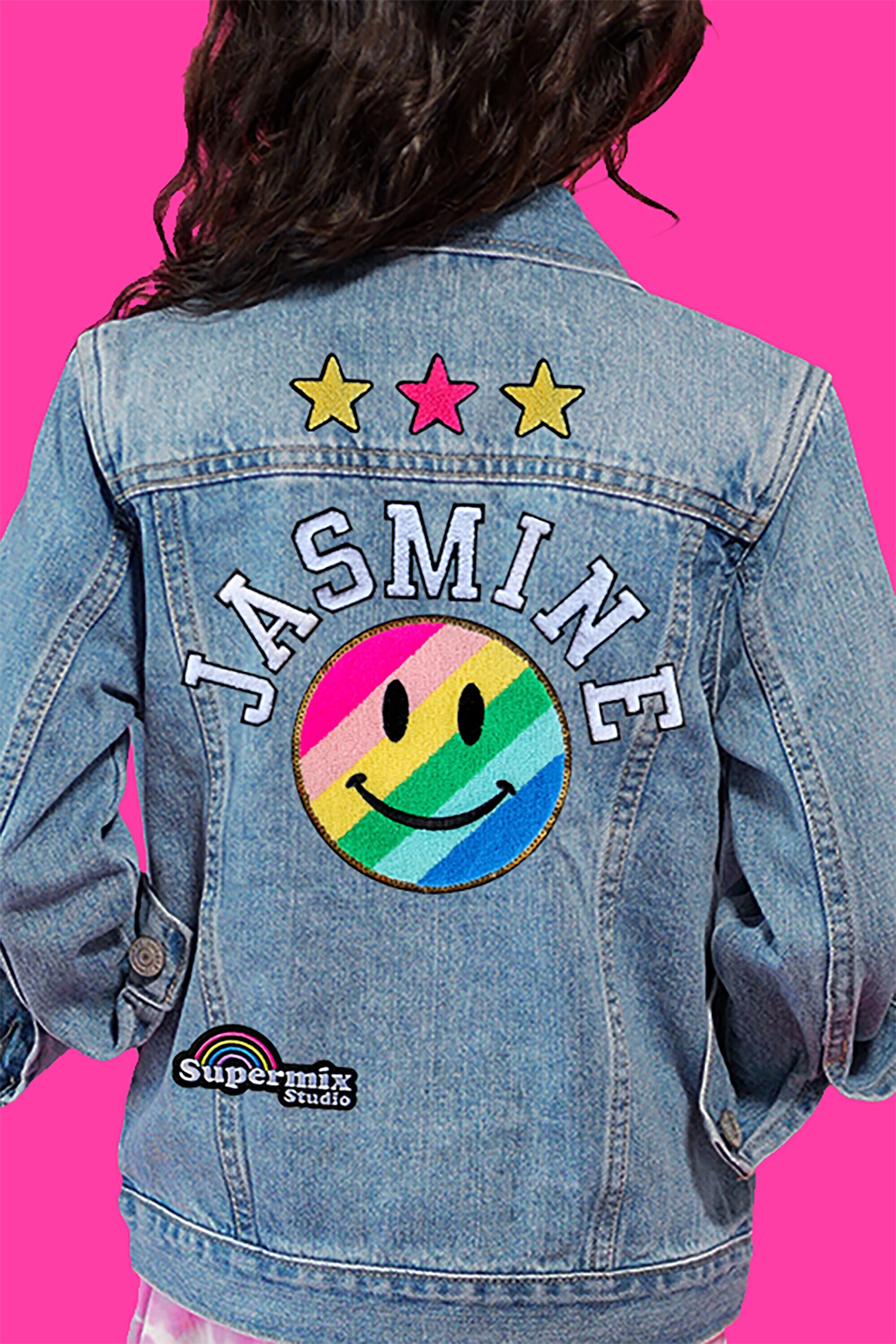 【AAKE】PATCH CUSTOM DENIM Supersize Patch Custom Denim Jacket With Chenille and