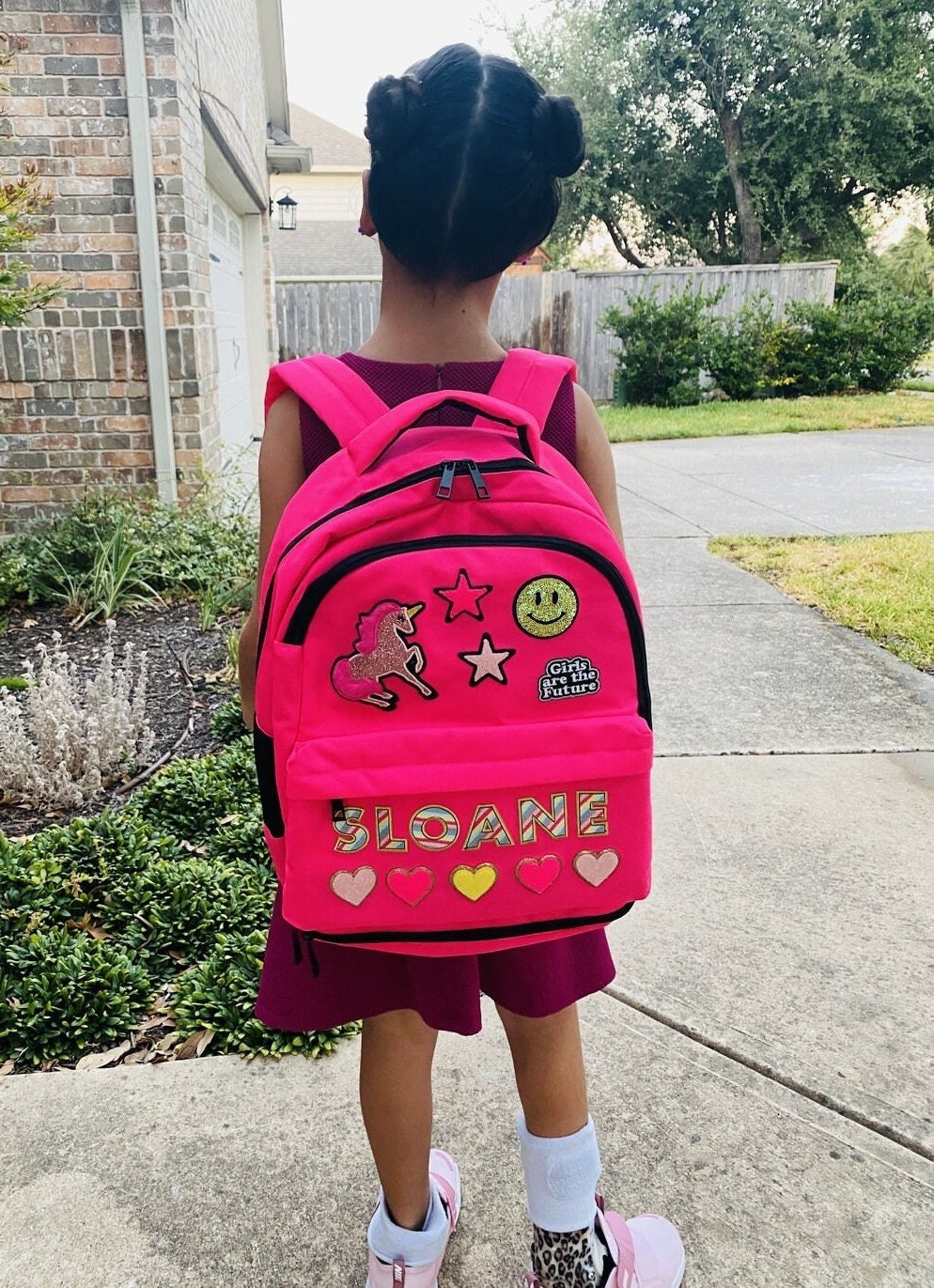 Custom Kids' Backpack, Chenille Patches, Personalized Backpack - Etsy