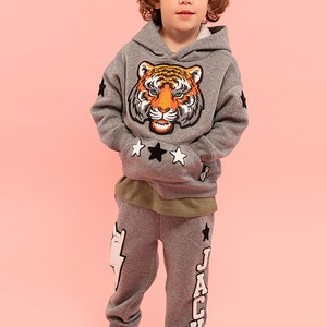 Custom Kids' Sweat sets with Supersize Patches, Chenille Patches, Personalized Sweat sets