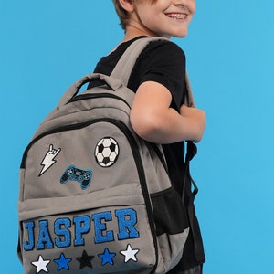 Custom Kids&#39; backpack, Chenille Patches, Personalized backpack