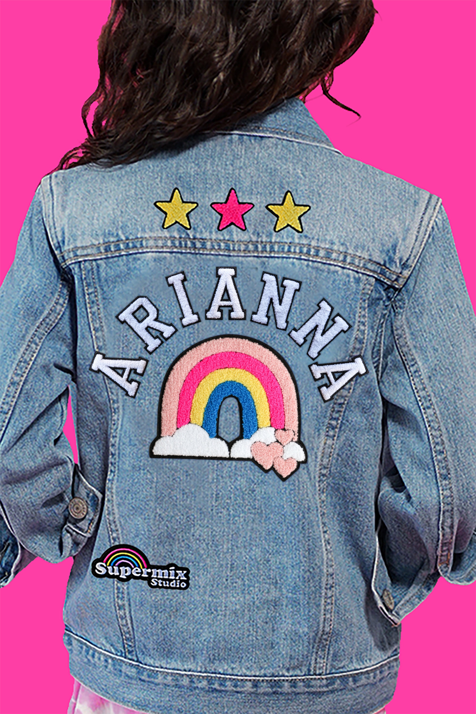 [JEEP]★24SS★ Decoration Stitch denim jacket Stitch Hand-painted Jean Jacket - Custom Design for Macy