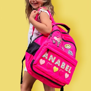 Custom Kids' backpack, Chenille Patches, Personalized backpack