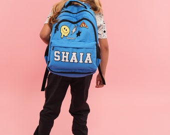 Custom Kids' backpack, Chenille Patches, Personalized backpack