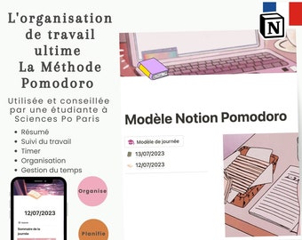Pomodoro-Methode, französische Konzeptvorlage, einfaches Universitätsorganisations- und Managementmodell, Produktivitätsanalyse, rosa Version