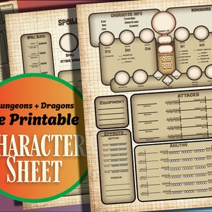 Acessório para impressão da folha de caracteres DnD 5e
