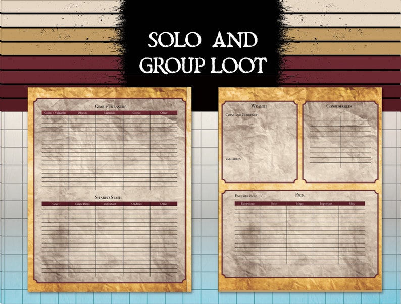 Dnd Character Sheet 5e Printable Accessory - Etsy