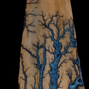 Live Edge Fraktal gebrannte Kunst