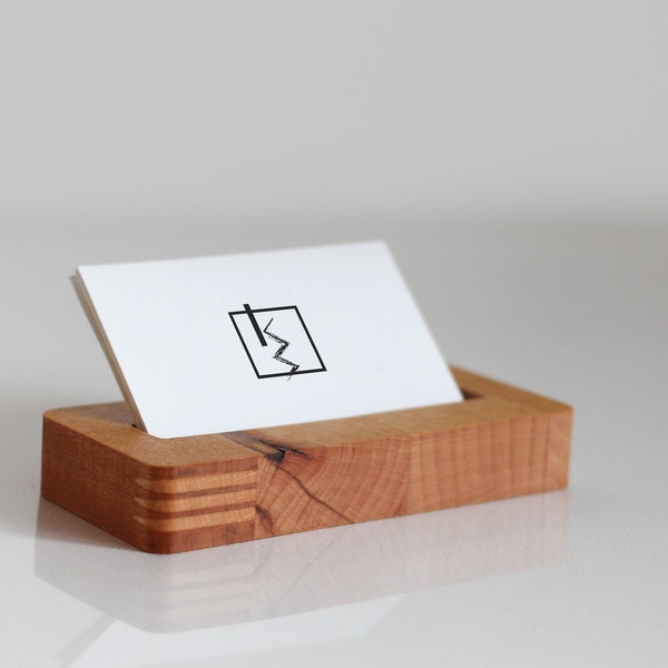 Wooden business card holder/stand