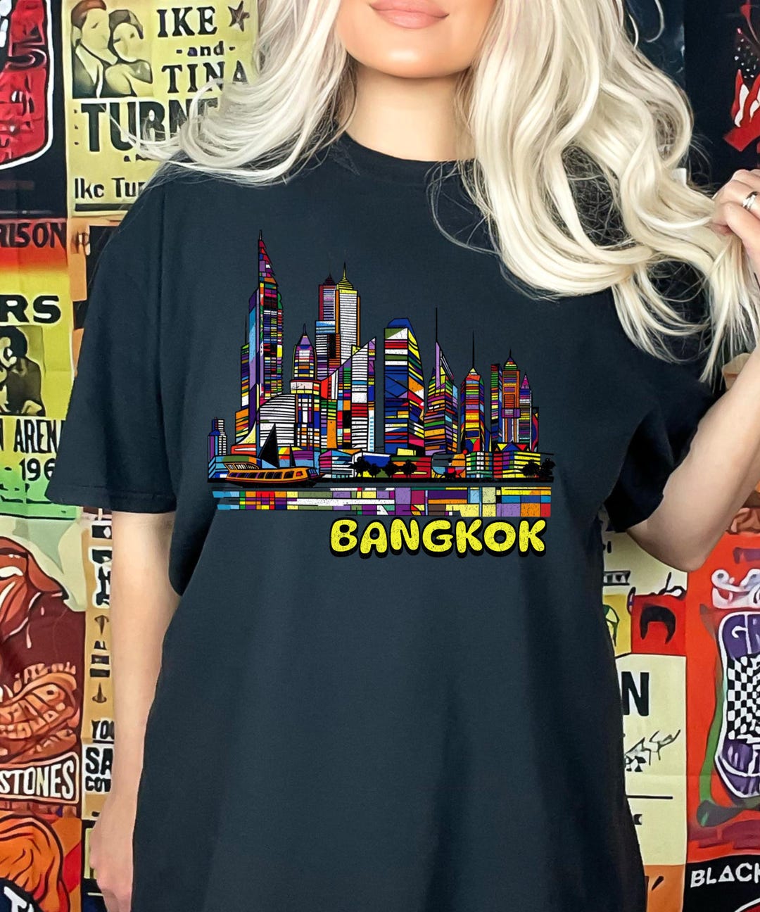 Bangkok Shirt, Bangkok Skyline Tshirt, Cityscape T-shirt, Travel  