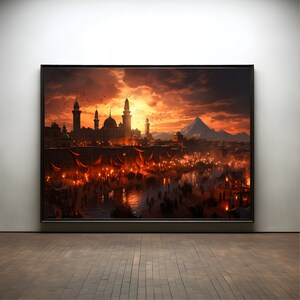 Marrakech market premium poster on matte paper - decoration wall gift idea