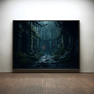 Gothic ruin premium poster on matte paper - decoration wall gift idea
