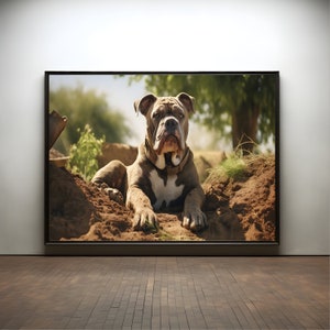 Bulldog premium poster on matte paper - decoration wall gift idea