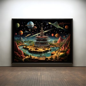 Retro journey into the unknown premium poster on matte paper - decoration wall gift idea