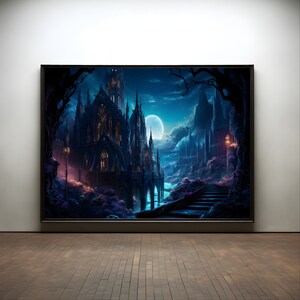 Mystical Castle Premium Poster on Matte Paper - Decoration Wall Gift Idea