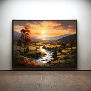 Landscape oil digital print premium poster on matte paper - decoration wall gift idea