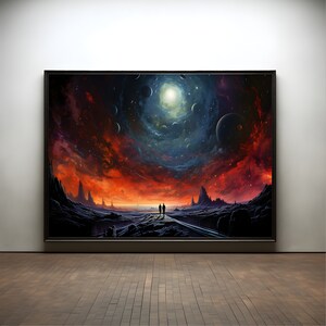 People in the Cosmos Premium Poster on matte paper - Decoration Wall Gift Idea