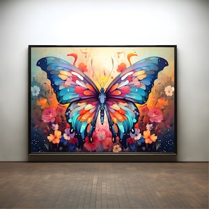 Butterfly premium poster on matte paper - decoration wall gift idea