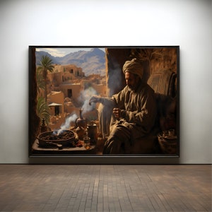 Moroccan Man Premium Poster on Matte Paper - Decoration Wall Gift Idea