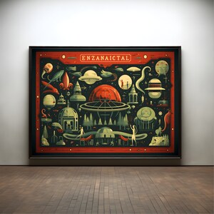 Retro Future Park Premium Poster on Matte Paper - Decoration Wall Gift Idea