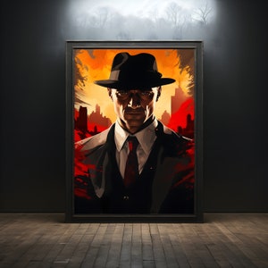 Gangster premium poster on matte paper - decoration wall gift idea