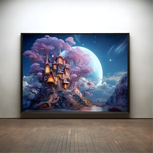 The magical tree house premium poster on matte paper - decoration wall gift idea