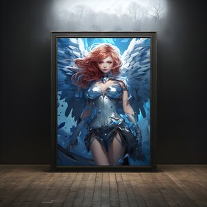 Angel premium poster on matte paper - decoration wall gift idea