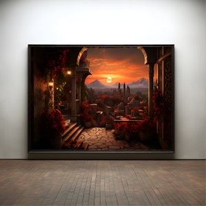 Marrakesh Archway Premium Poster on Matte Paper - Decoration Wall Gift Idea