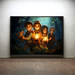 Children's Jungle Expedition Premium Poster on Matte Paper - Decoration Wall Gift Idea