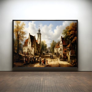Baroque settlement oil digital print premium poster on matte paper - decoration wall gift idea