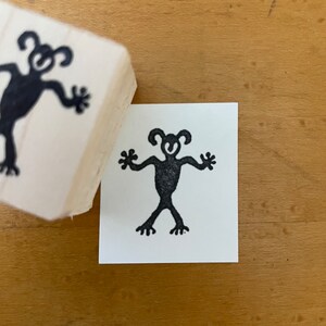 Shaman Petroglyph Rubber Stamp, Cave Drawing Stamp, Journal and Scrapbook Supply, Art Journal Stamp. 1