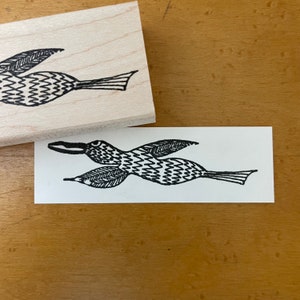 Carimbo de borracha de pássaro em vôo, carimbo de desenho Inuit, fornecimento de diário e álbum de recortes, carimbo de diário de arte. 3