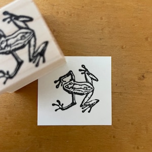 Small Frog II Rubber Stamp, Frog Stamp, Journal and Scrapbook Supply, Art Journal Stamp. 58