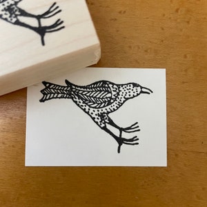 Timbro di gomma per uccelli da alimentazione, timbro di disegno Inuit, fornitura di diari e album di ritagli, timbro di diario d'arte. 11