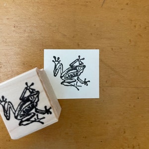 Small Frog I Rubber Stamp, Frog Stamp, Journal and Scrapbook Supply, Art Journal Stamp. 57