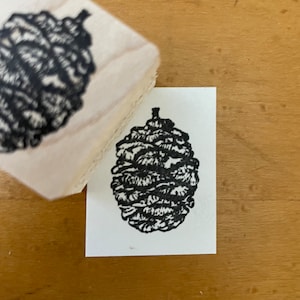 Sequoia (L) Rubber Stamp, Pinecone Stamp, Journal and Scrapbook Supply, Art Journal Stamp. 48