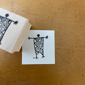 Petroglyph Guy Rubber Stamp, Cave Drawing Stamp, Journal and Scrapbook Supply, Art Journal Stamp. 2