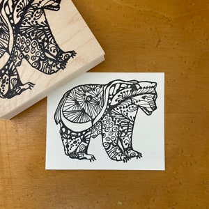 Tampon en caoutchouc Totem Bear, timbre totem, fourniture de journal et de scrapbook, timbre de journal d’art. 21