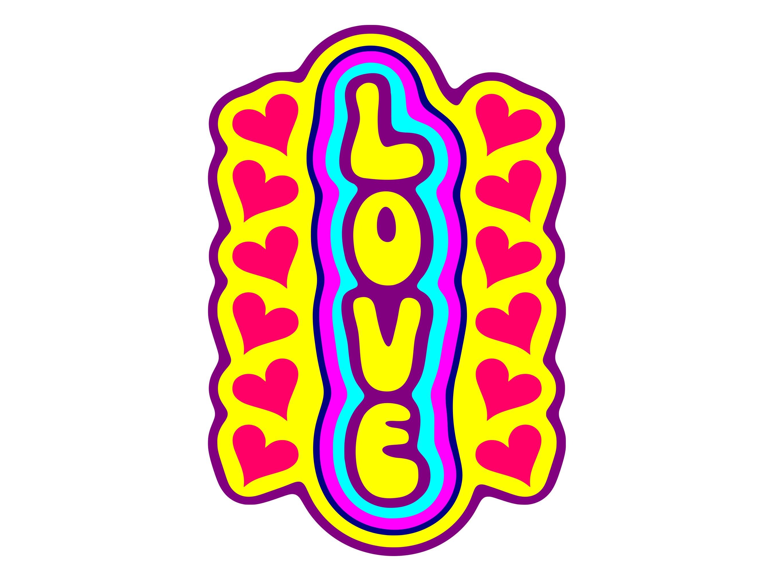 Love PNG Sublimation, Retro Hippie PNG, Love Heart Sublimation Design ...
