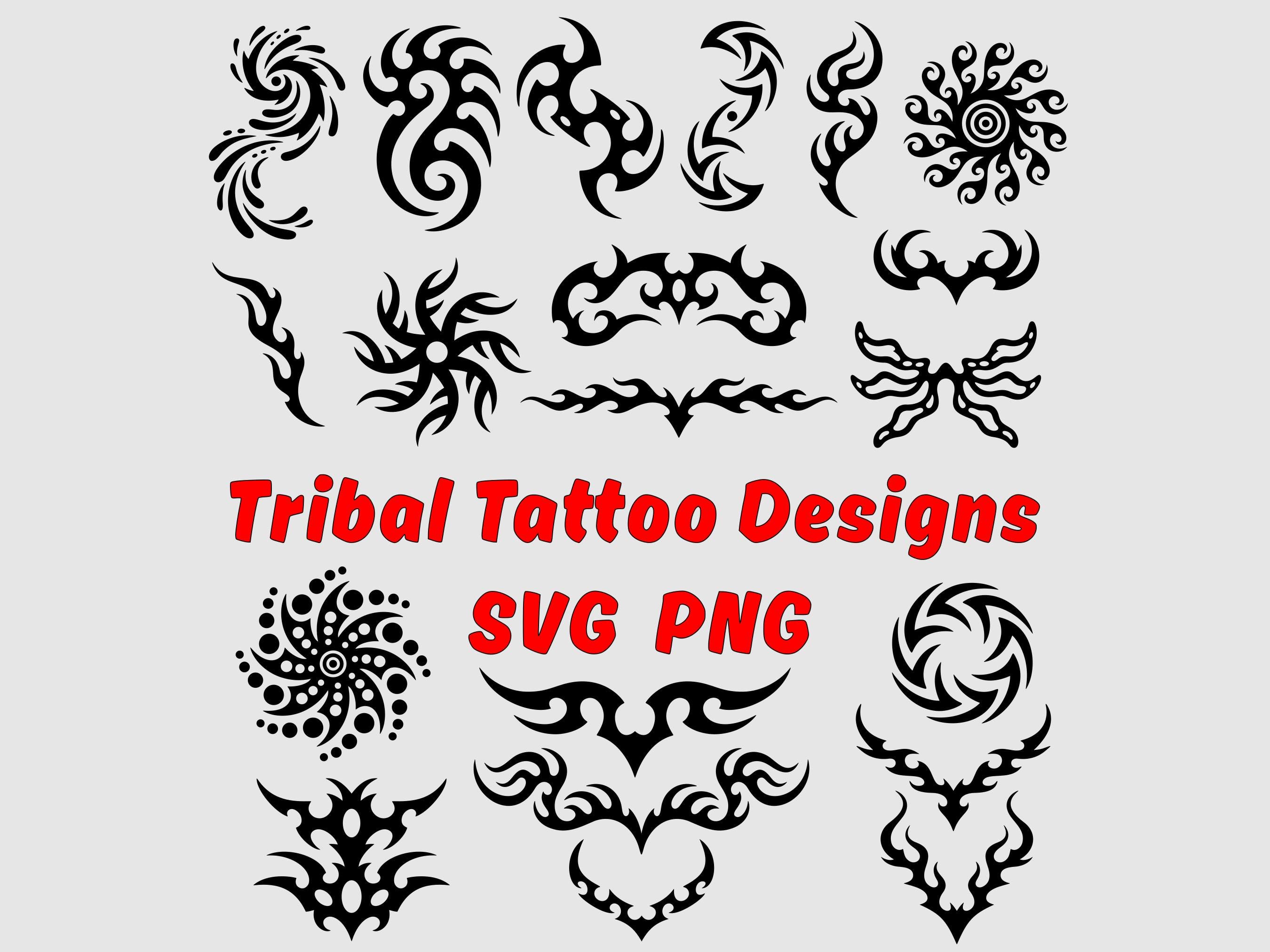 トライバルタトゥーデザインSVG PNG、トライバルクリップアート