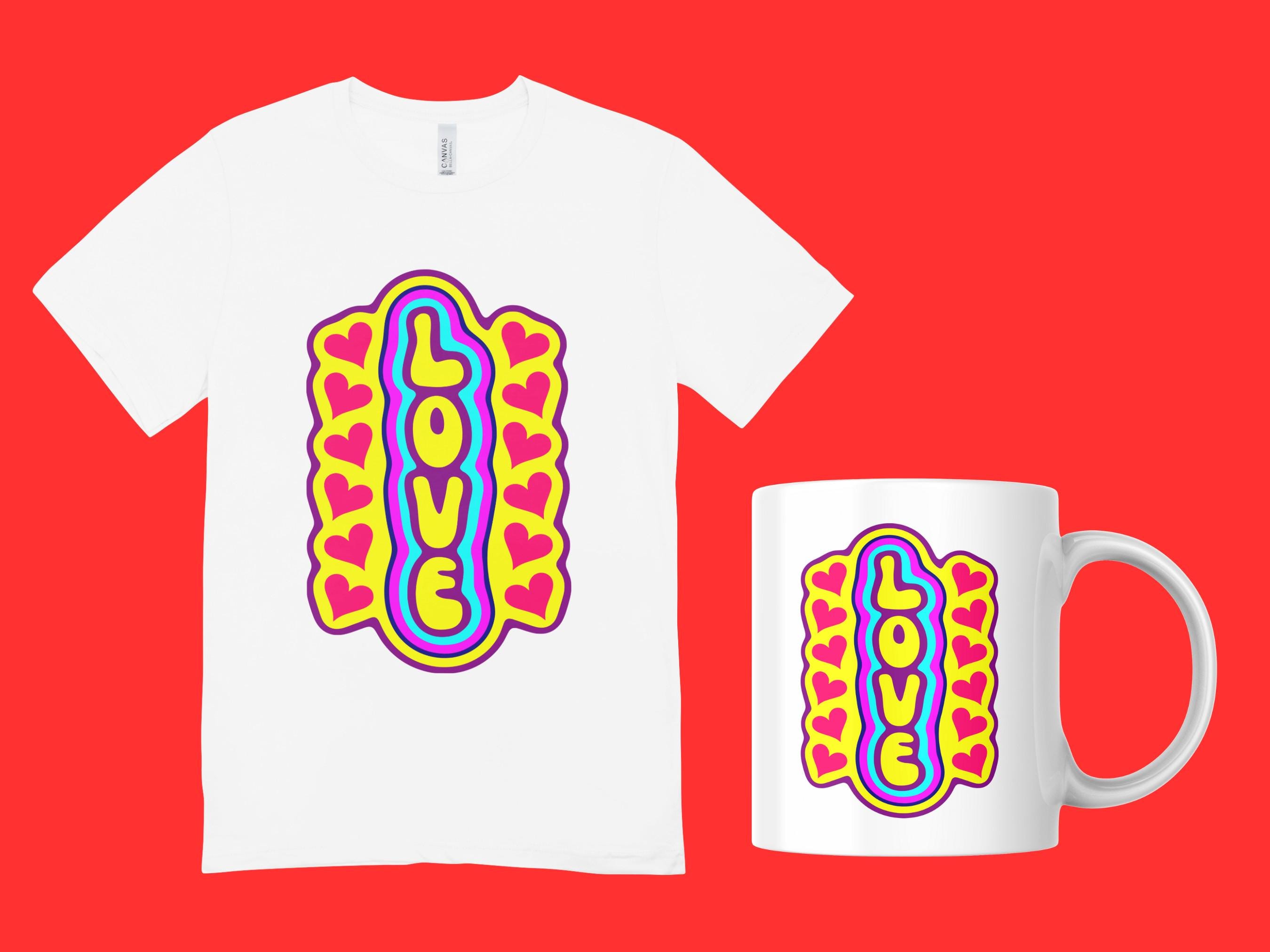 Love PNG Sublimation, Retro Hippie PNG, Love Heart Sublimation Design ...