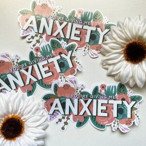 Anxiety Sticker | Mental Health Stickers | Funny Quotes | Water Resistant Stickers | Water Bottle Stickers | Laptop Stickers | Mental Health