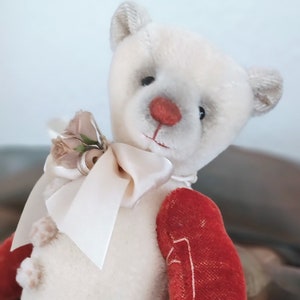 Bear with an antique mohair fur. Handmade unique piece