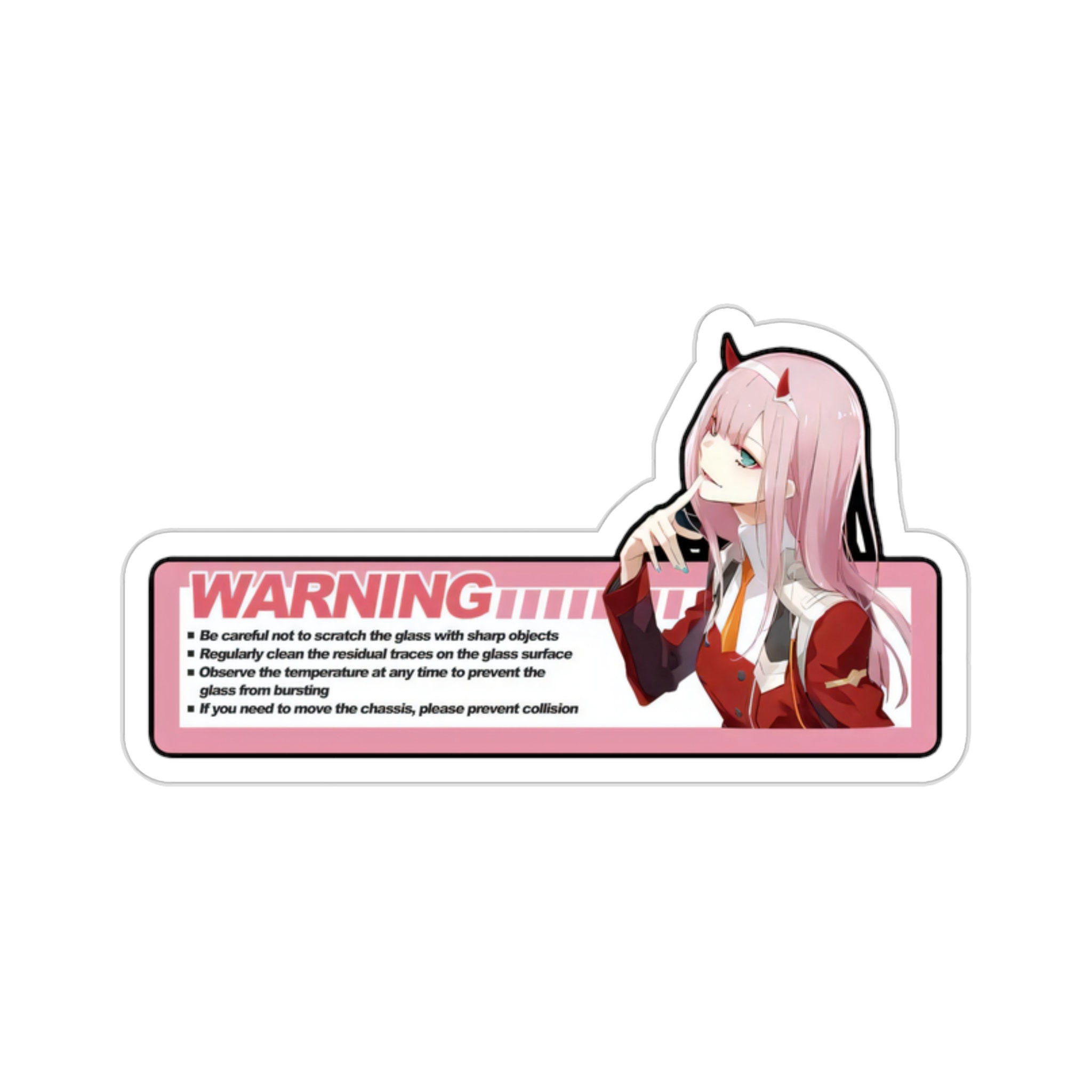 Zero Two Lollipop2 Darling in the Franxx Weatherproof Anime Sticker 6 Car  Decal