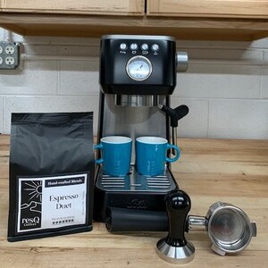 resQ Coffees Espresso Duet... Dark Roast Single Origin Blend Specialty Coffee 12 oz